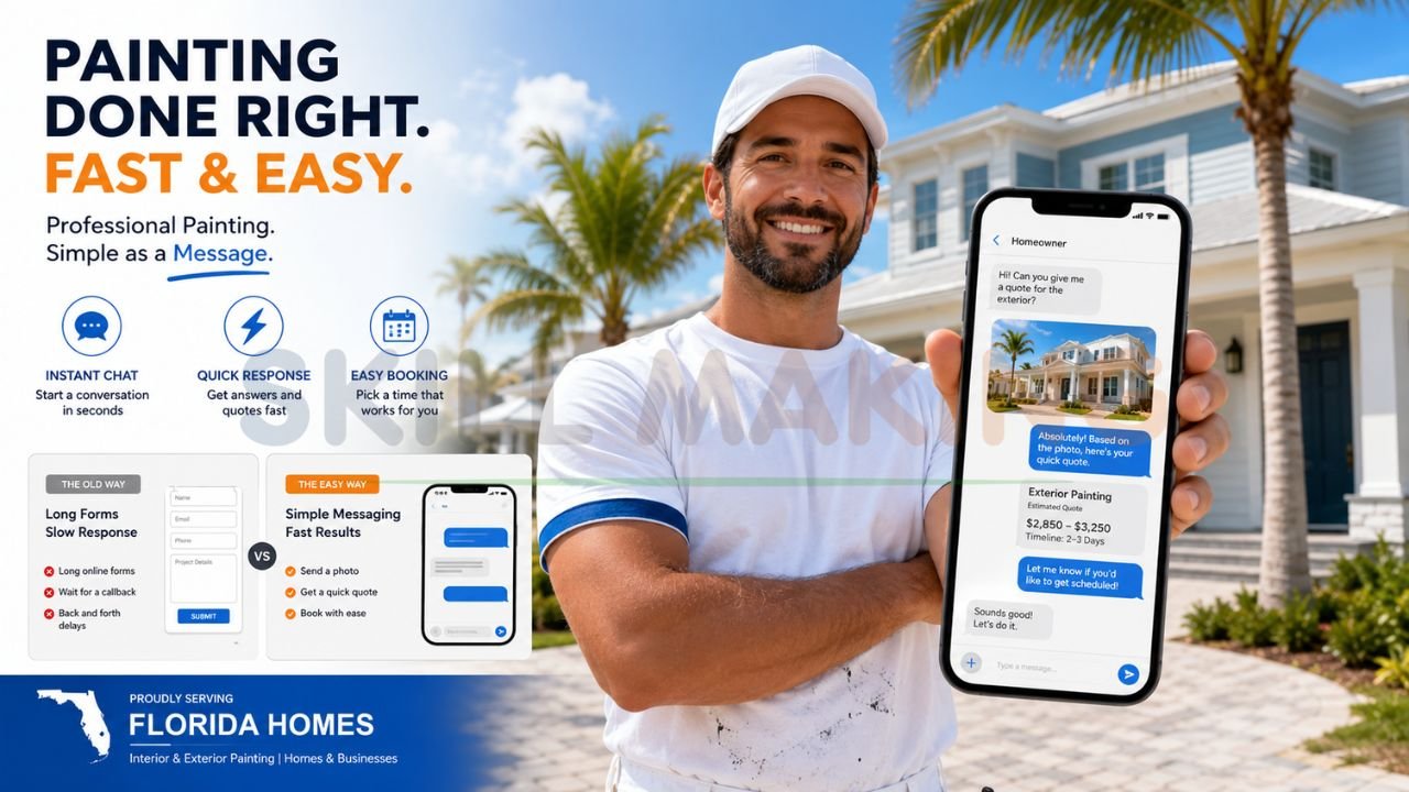 Florida painting contractor using instant messaging and mobile quote system to generate painting leads quickly