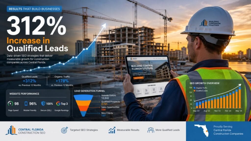 construction SEO services in Central Florida helping general contractors increase qualified leads and Google rankings