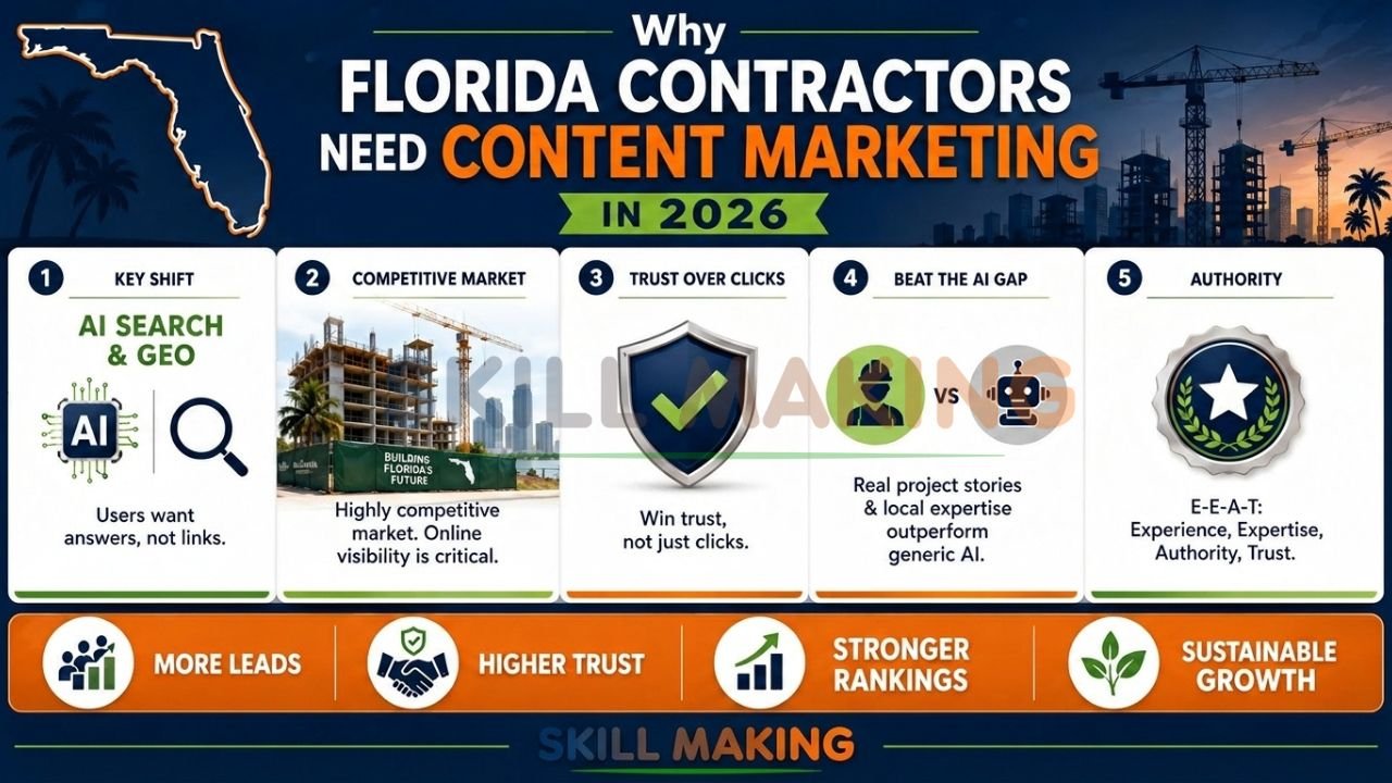 Content marketing importance infographic for Florida contractors