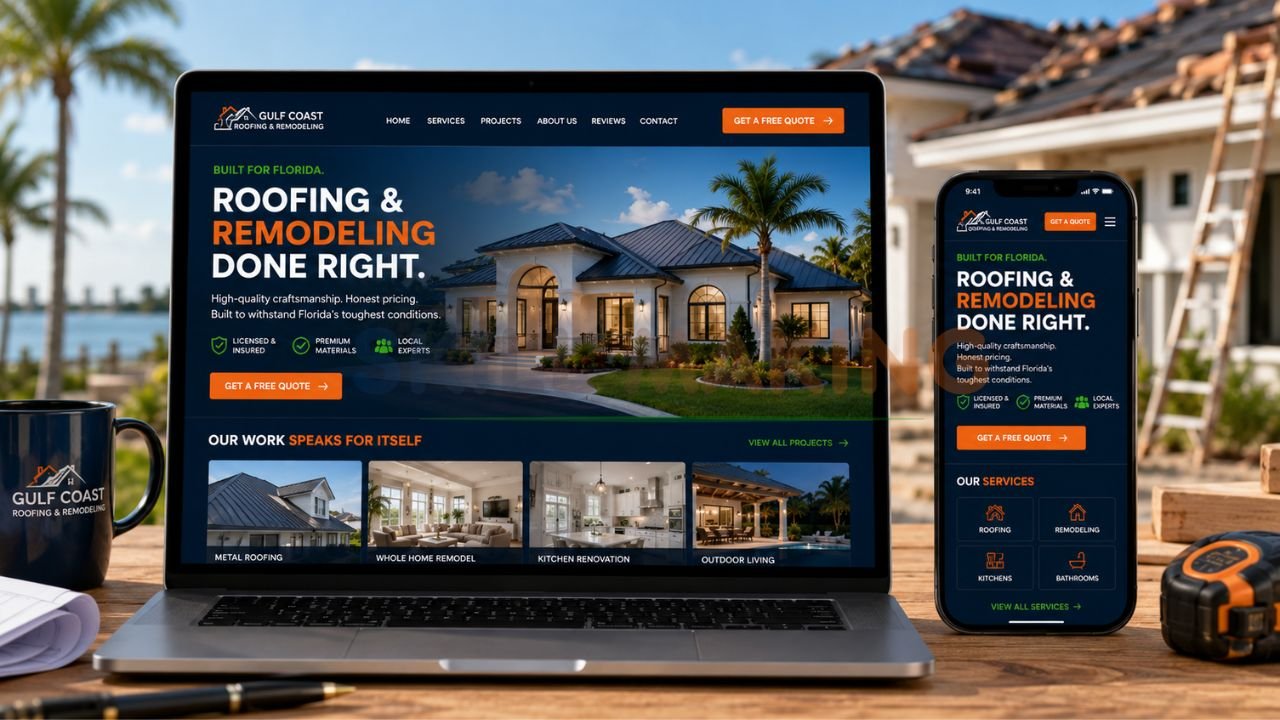 Florida contractor seeing strong ROI and new leads from custom website redesign
