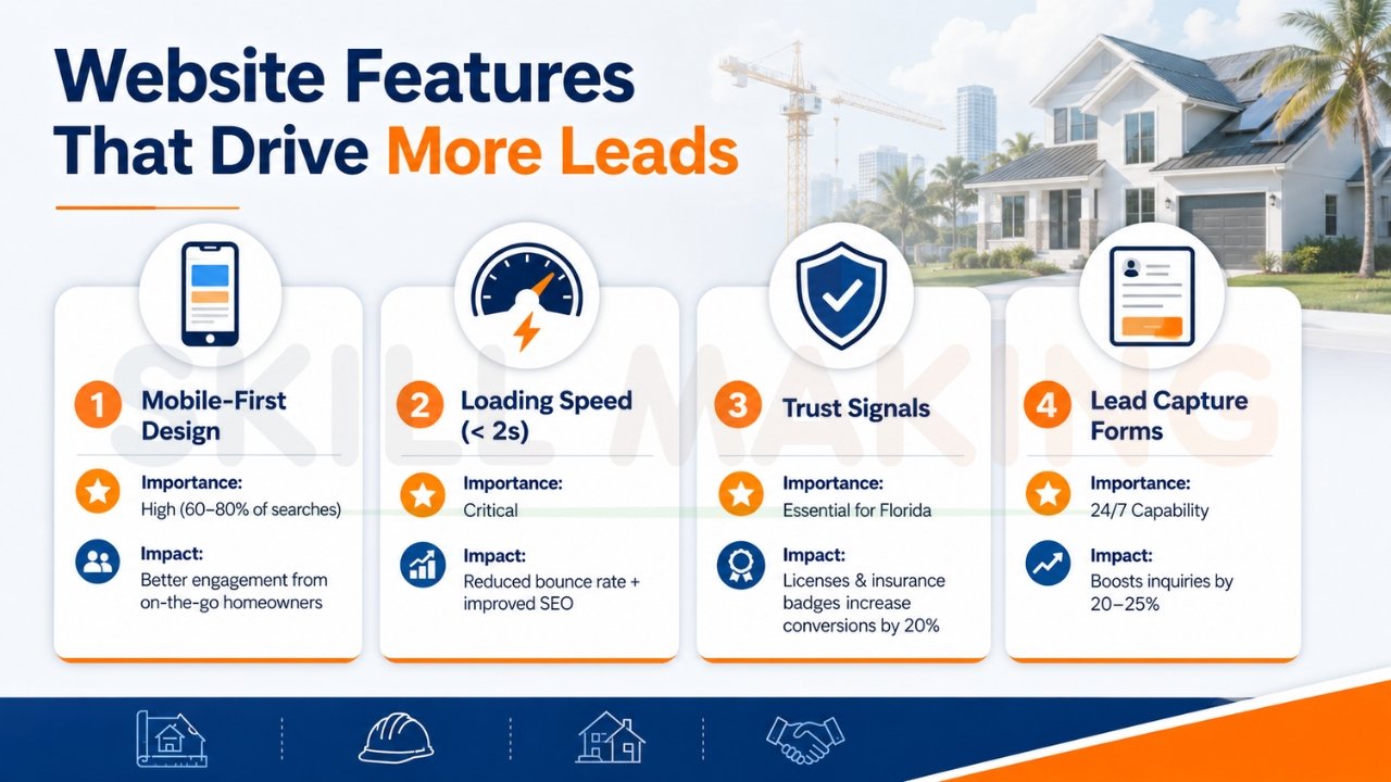 Website features that help flooring businesses generate more leads and increase conversions