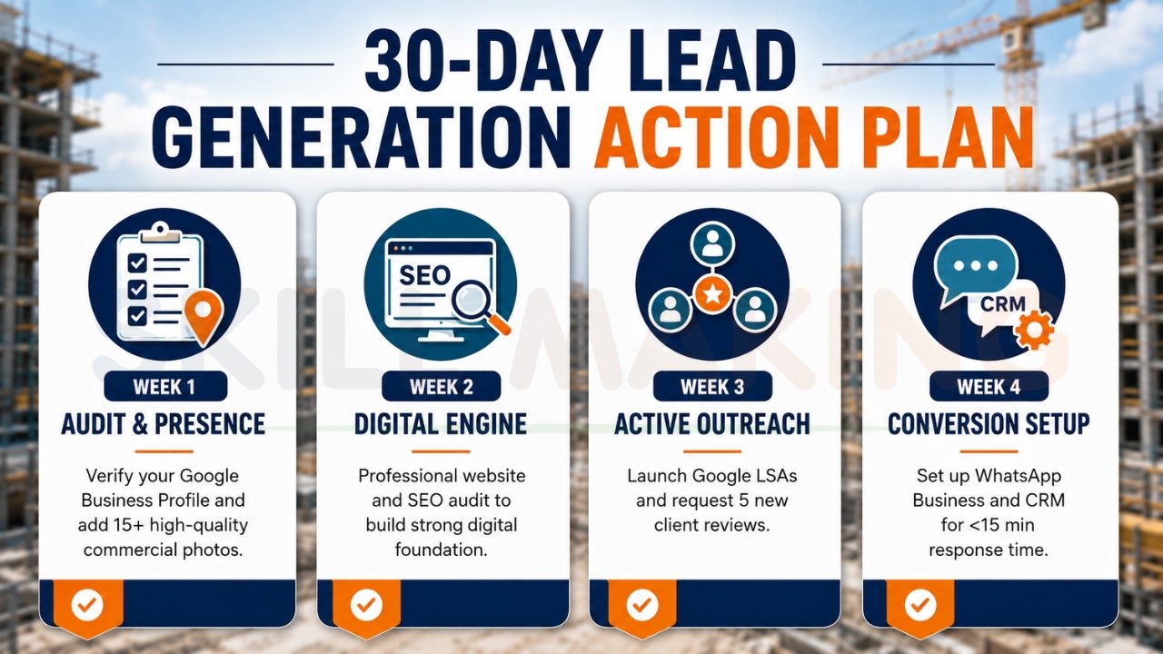 30-day lead generation action plan for commercial contractors