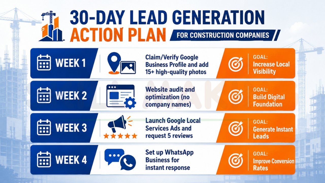 30-day lead generation plan for construction companies