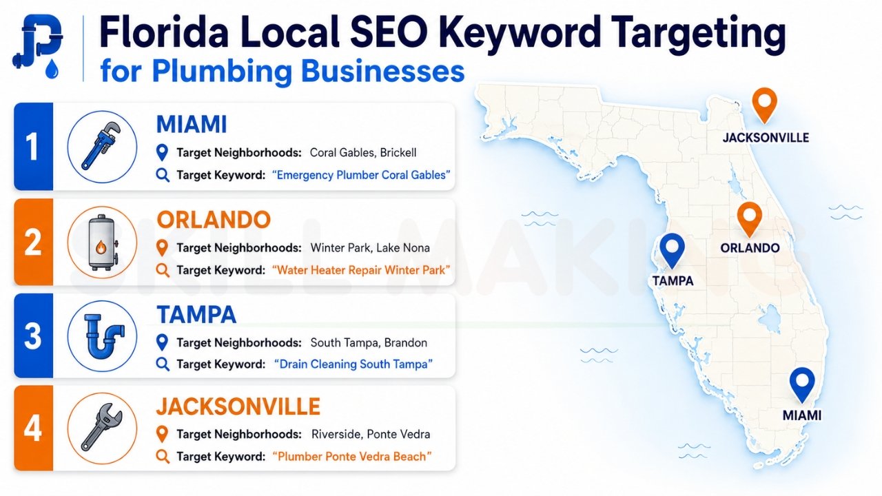 Florida local SEO keyword targeting for plumbers
