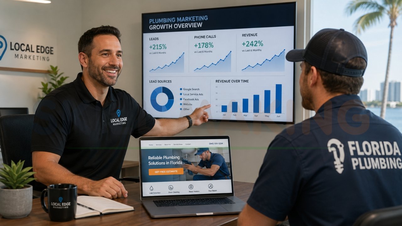 Plumbing marketing strategy meeting for lead growth