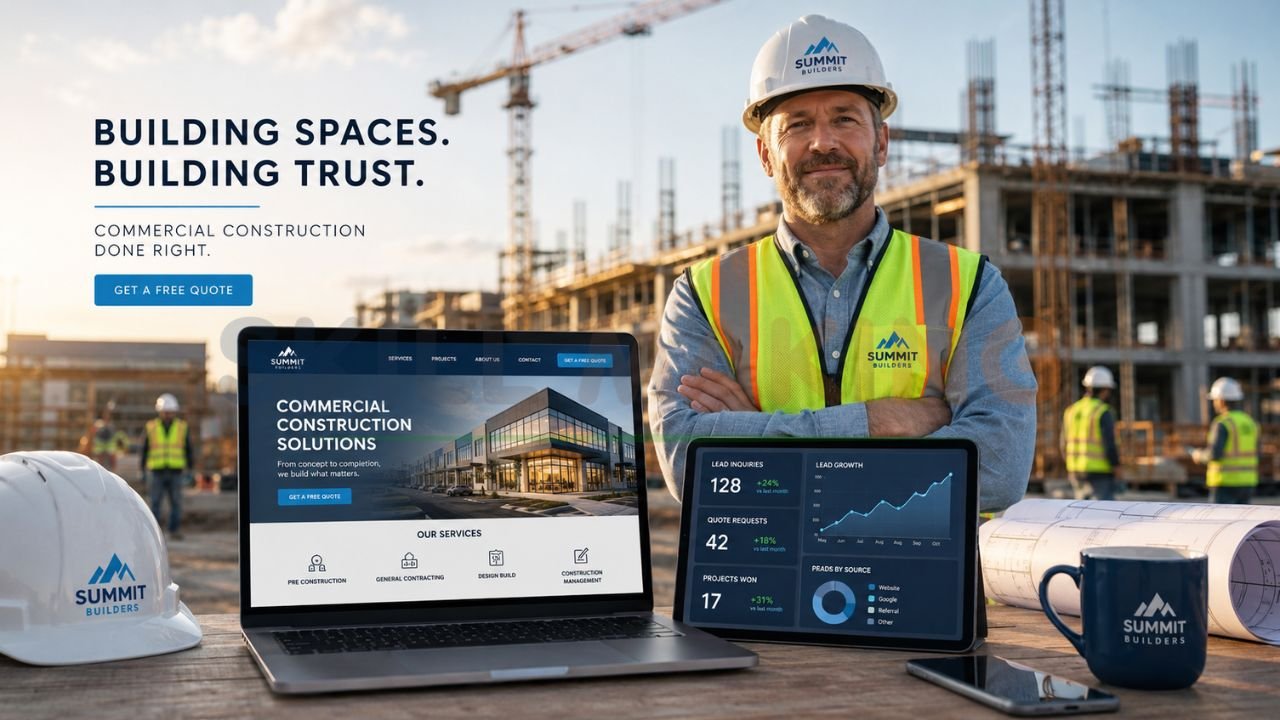 commercial construction contractor using website and digital marketing to generate more construction leads in Florida