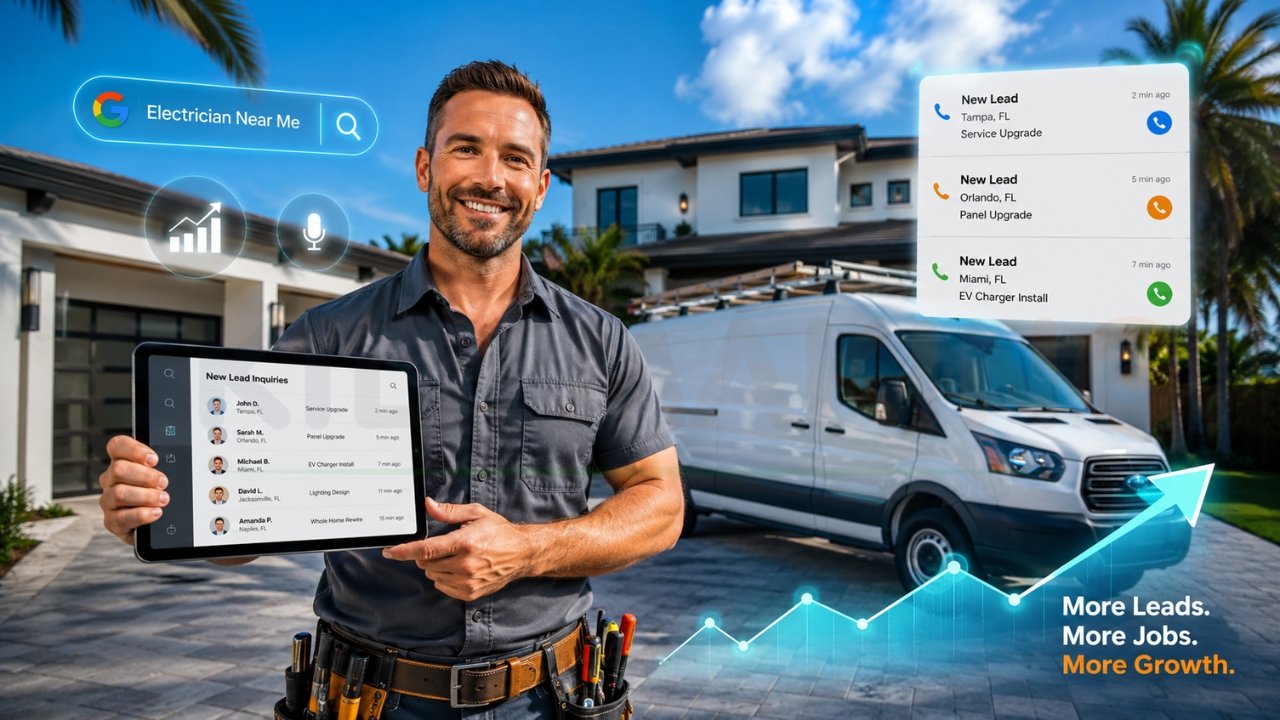 Electrician generating more leads online