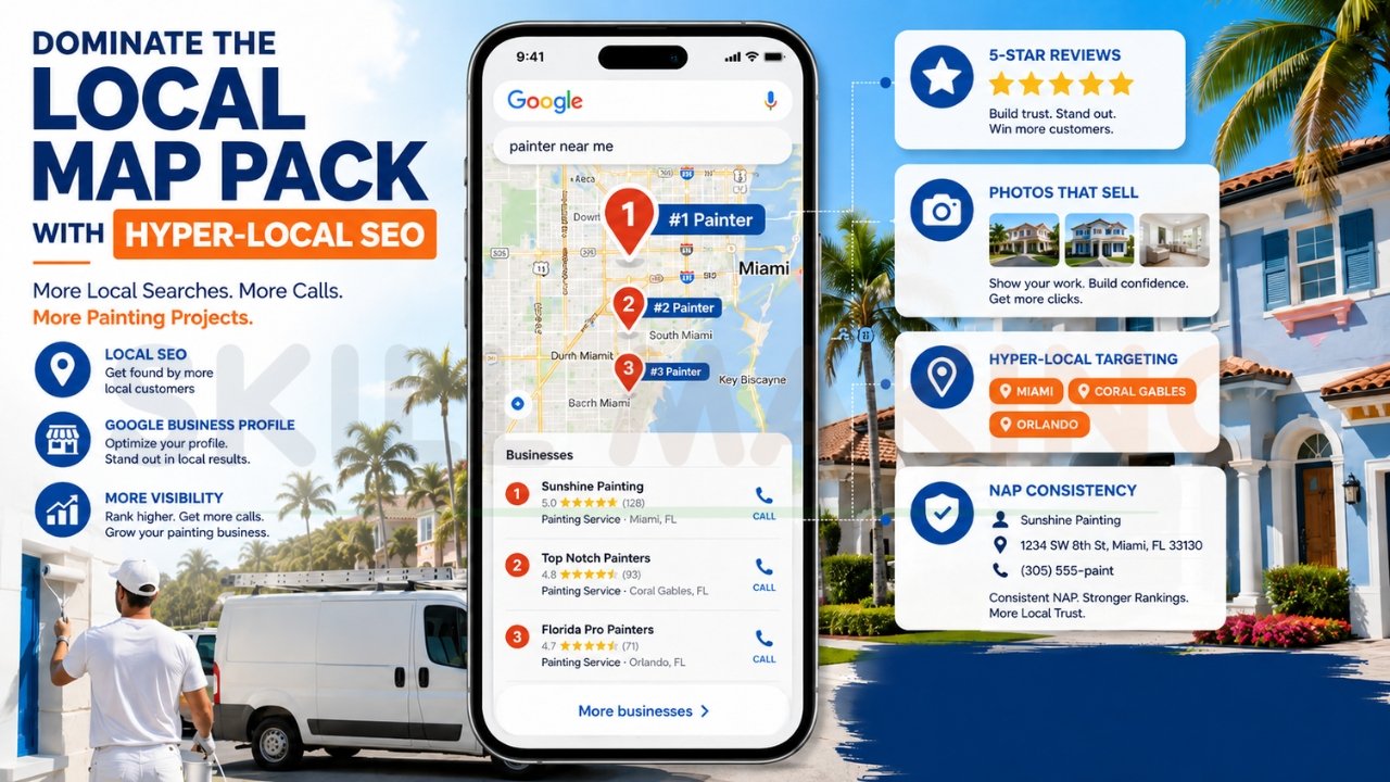Local SEO map pack marketing for painting contractors