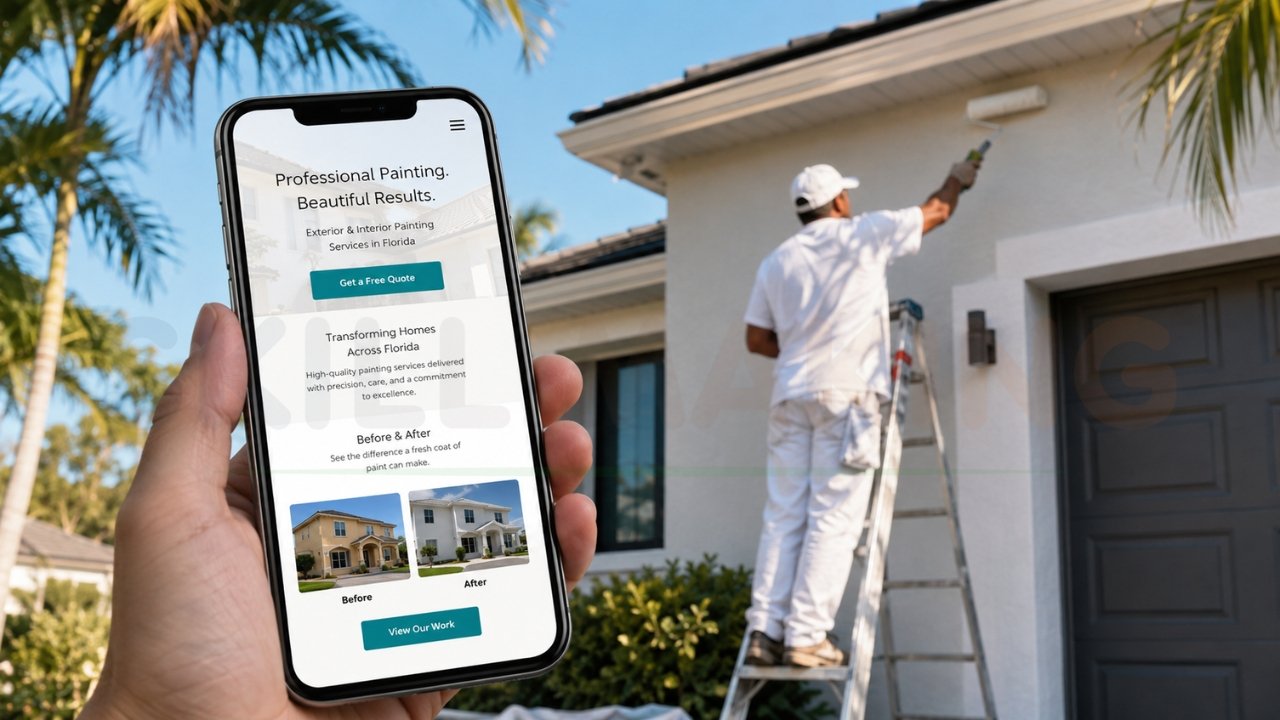 Painting company website for lead generation