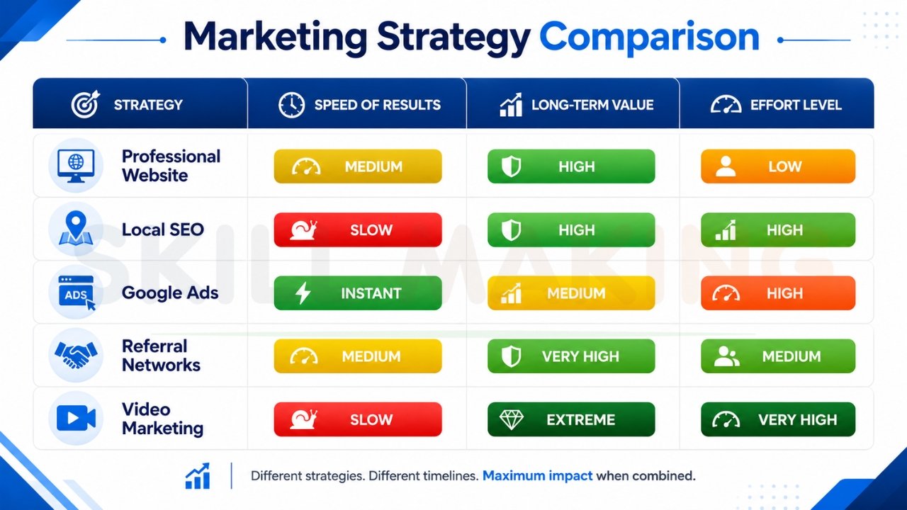 Marketing strategy comparison for lead generation