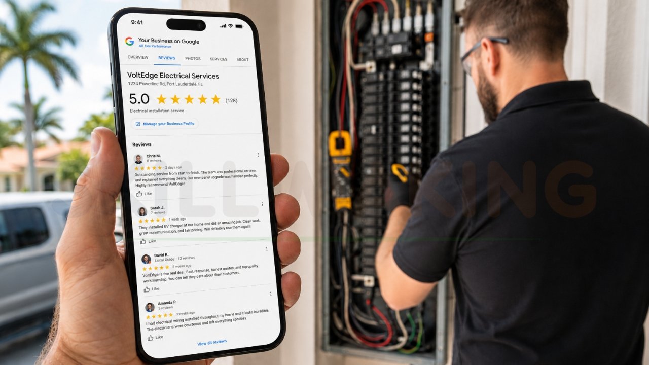 Google reviews for electrical contractor business