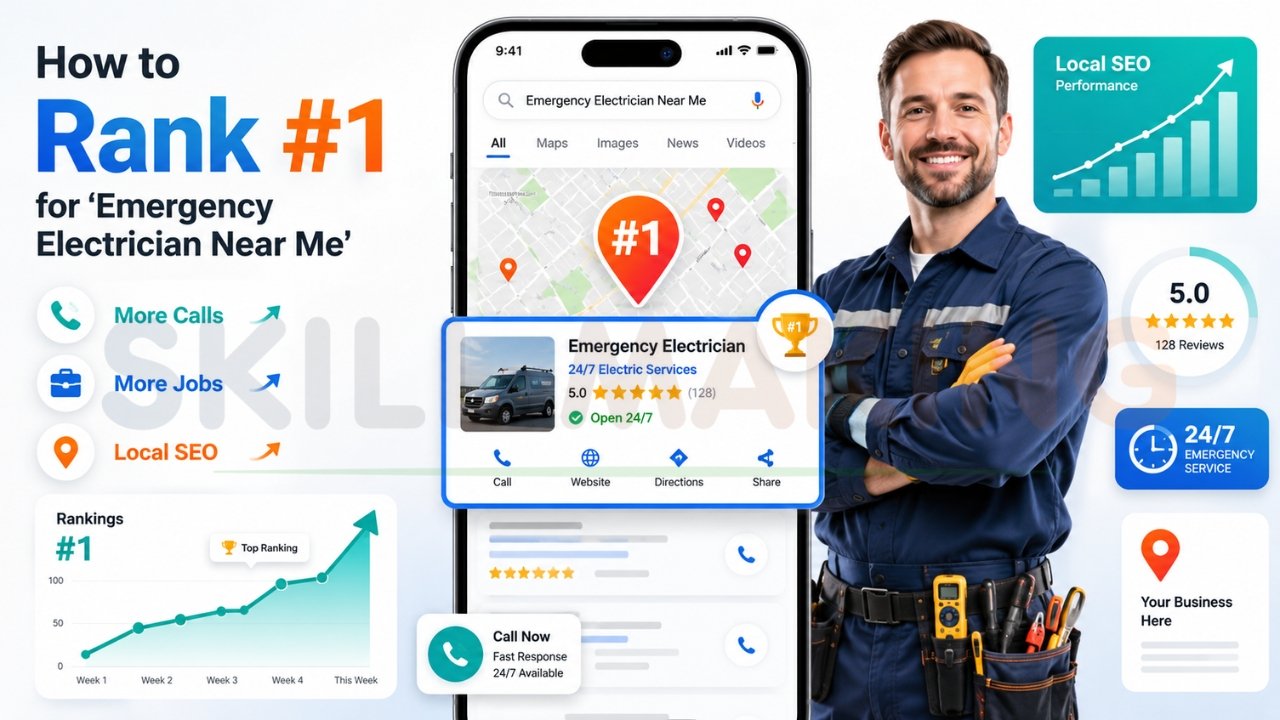 How to rank #1 for emergency electrician near me with local SEO, Google Maps rankings, and 24/7 service optimization