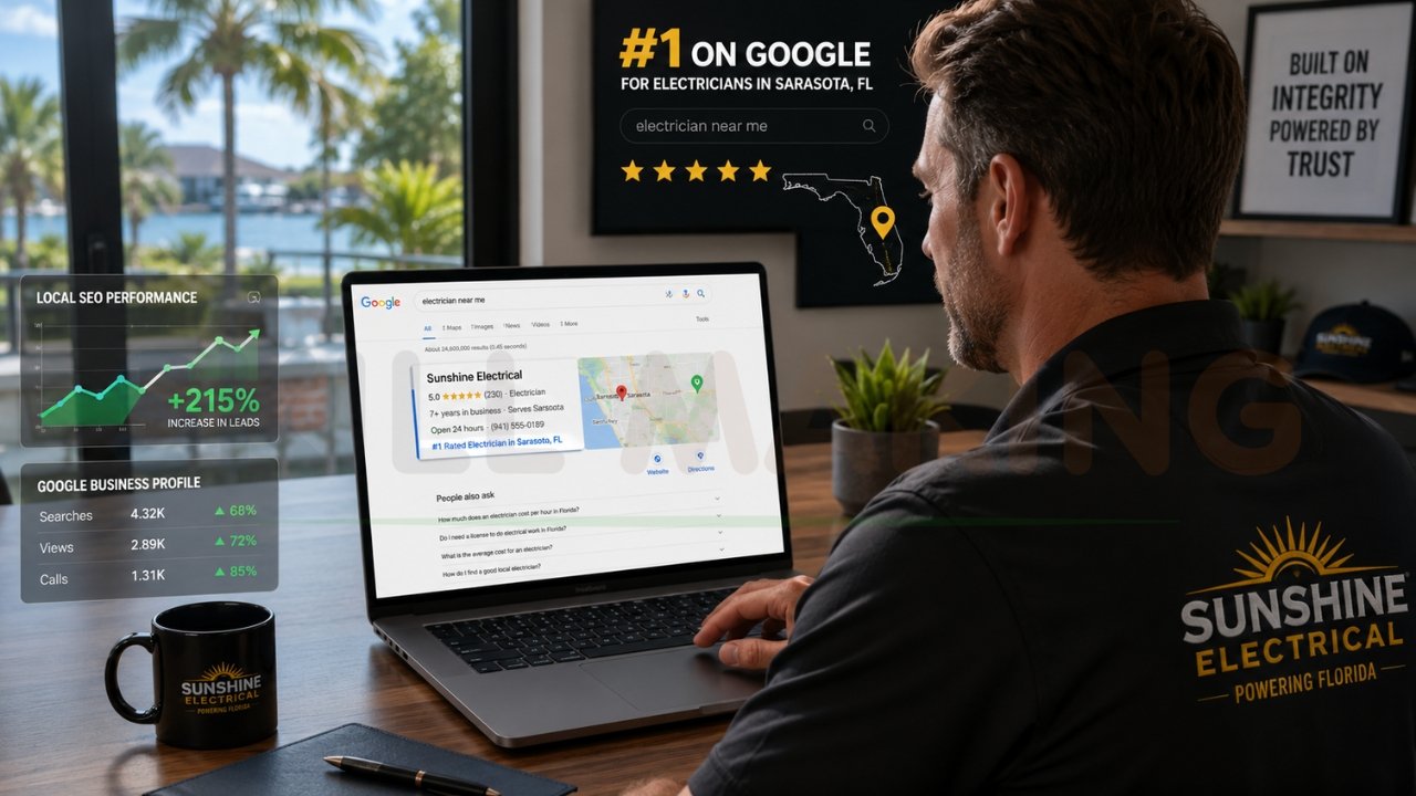 Electrical business local SEO and Google rankings