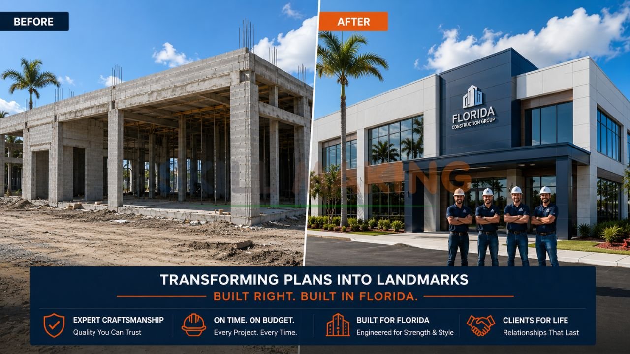 High-quality before and after construction project in Florida by professional contractor