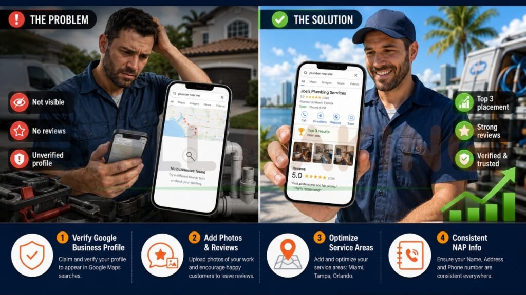 Plumber Not Showing Up On Google Maps Florida