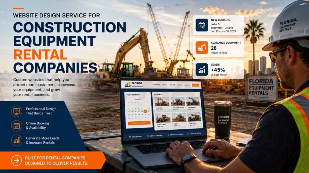 Website Design Service for Construction Equipment Rental Companies