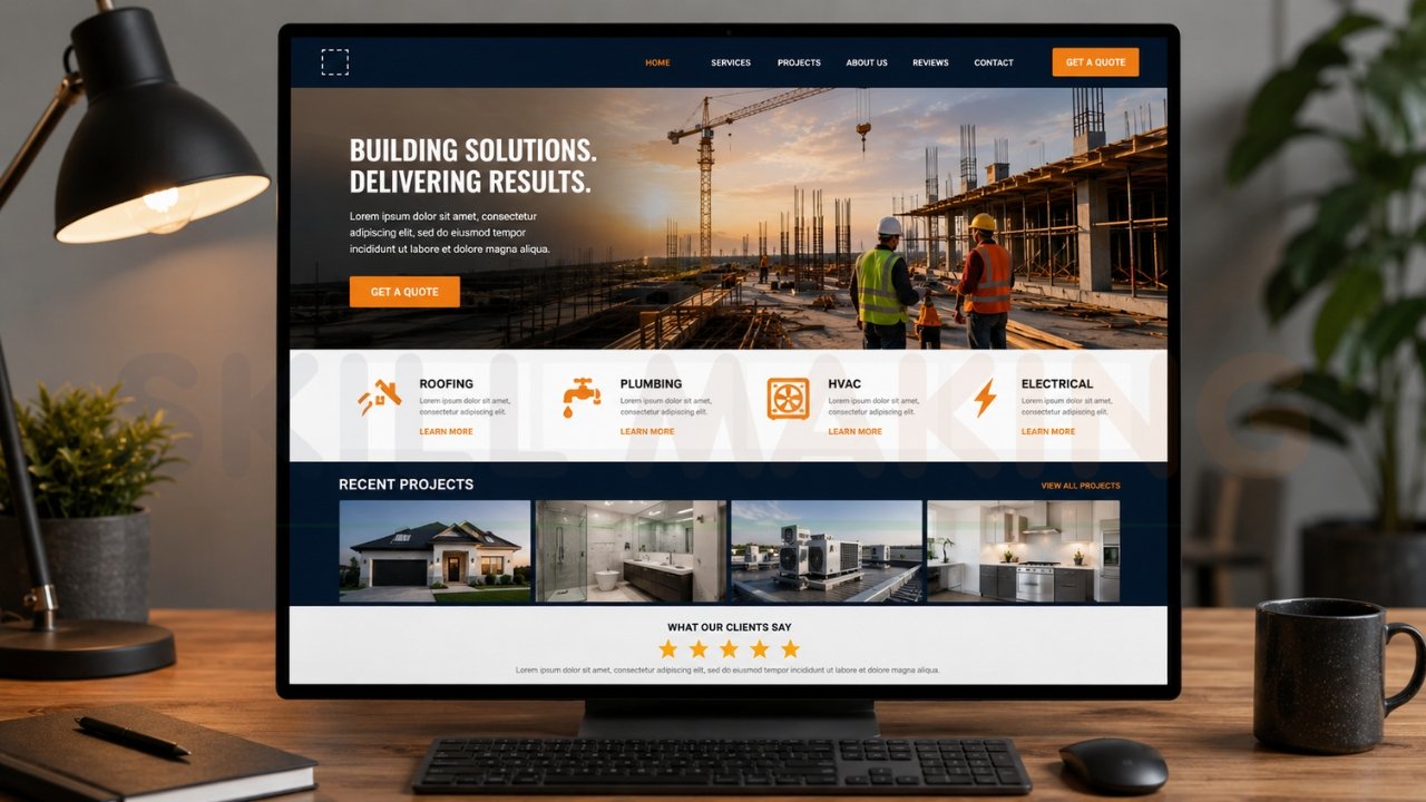 Key features of a high-converting construction company website design