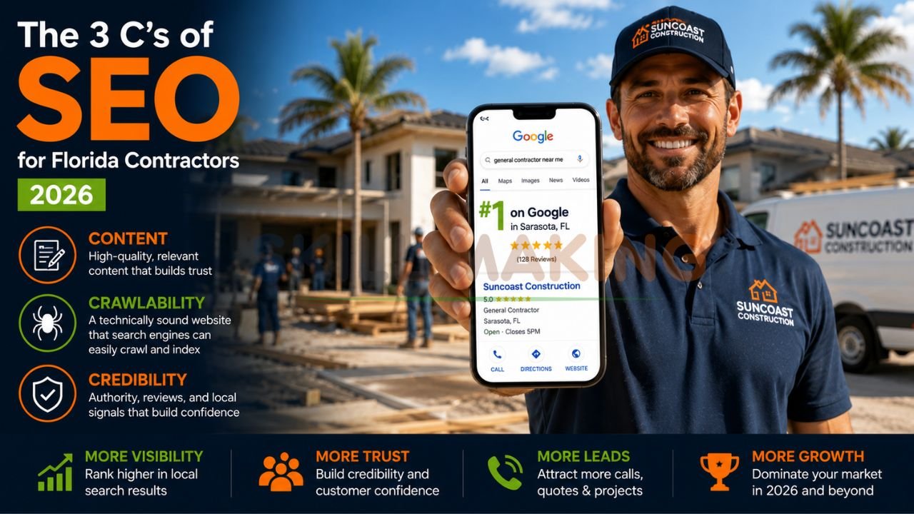 The 3 C's of SEO - Content, Crawlability, and Credibility for Florida construction businesses