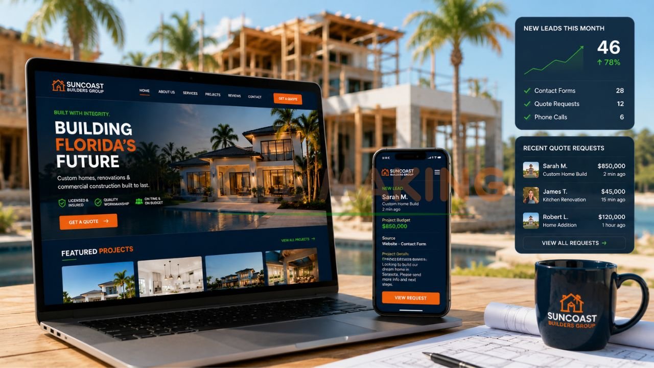 Successful Florida contractor with a high-converting professional website