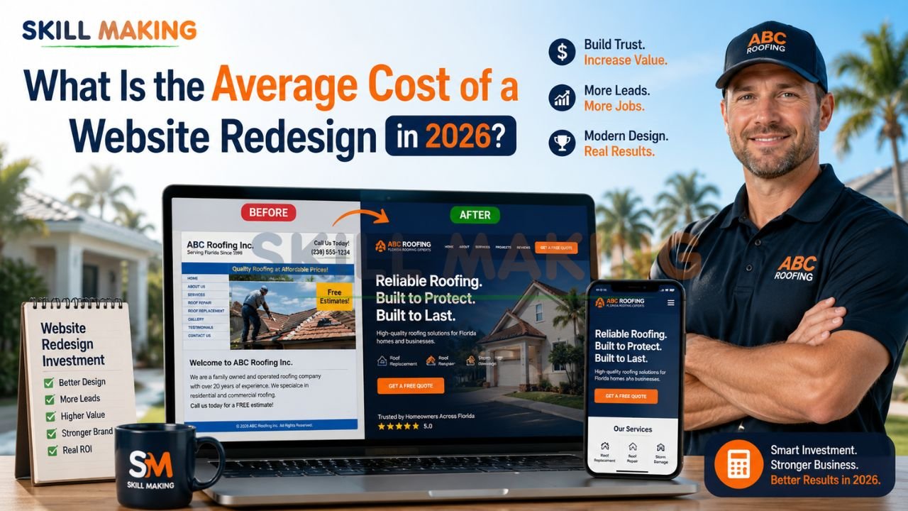 Professional website redesign cost breakdown for small businesses and contractors