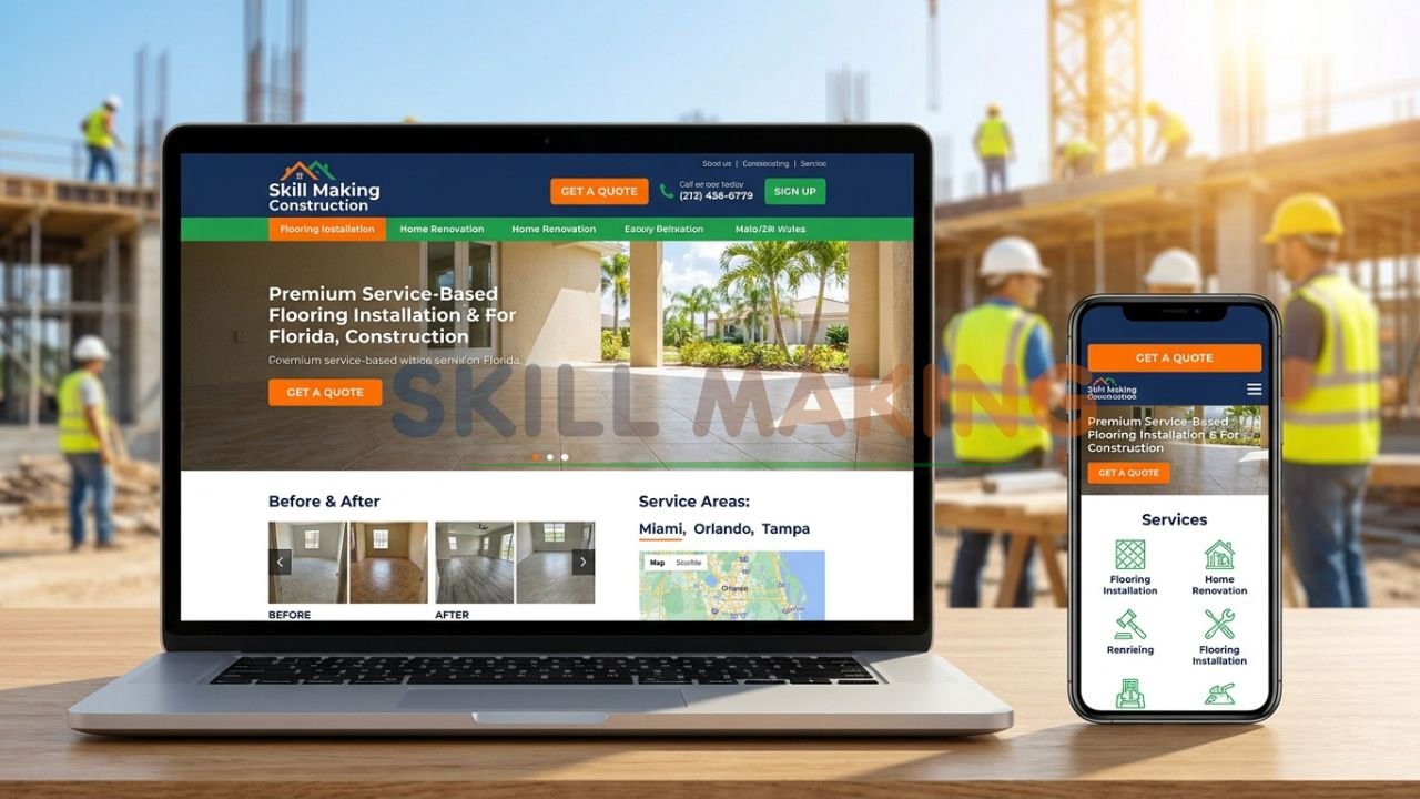 High-converting service-based website for small construction or trade business