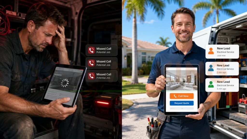 Why Your Electrician Website Is Losing You Jobs