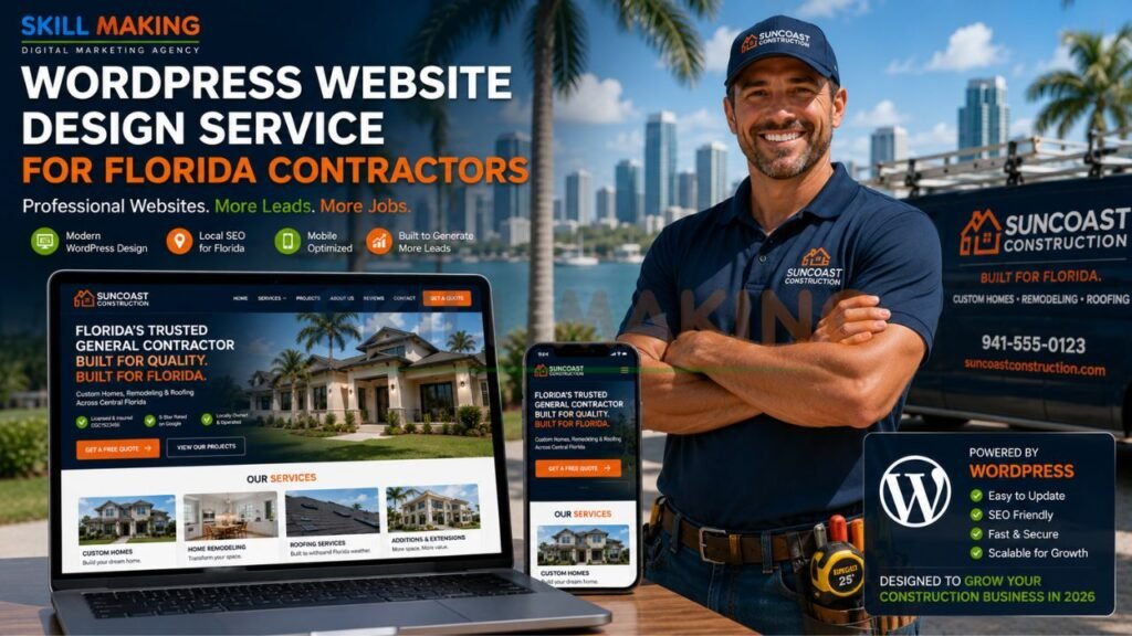 Professional WordPress website for Florida construction contractor with local SEO elements